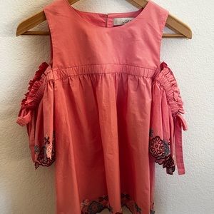 Loft salmon pink off shoulder blouse XS